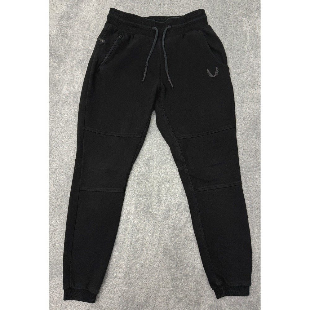 ASRV Men's Joggers Small Black Utility Tech Sweatpants DSG-0218 Workout Pull On